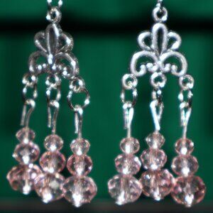 Handmade Clip-On Earrings - BREAST CANCER AWARENESS - COT 40